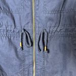 Old Navy Navy Blue Cargo Utility Jacket with Waist Cinch Size Medium Photo 2