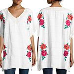 Johnny Was  Selena V-Neck Poncho Size M Photo 1