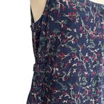 Vintage Blue Red Floral Corduroy Maxi Dress Womens Sz Large 80s Cottage Boho Photo 6