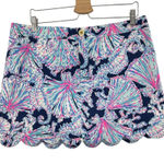 Lilly Pulitzer  Colette Skort Deep Sea Navy‎ Rare Ocean Pink Blue Size 14 Photo 0