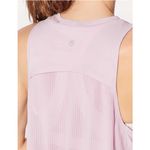 Lululemon Just Pleat It Tank Top Size 6 Crop Flowy Back Porcelain Pink Mesh Photo 3