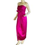 VINTAGE 1980'S JEWEL TONE PINK VICTOR COSTA STRAPLESS SATIN FORMAL DRESS (8) Photo 5
