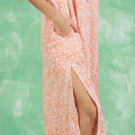 Tuckernuck Ro’s Garden Embroidered Kurta Long Kurta Midi Maxi Dress Badami Orange Cotton Photo 0