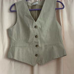 Topshop Beige Button-Up Vest Photo 0