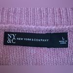 New York & Company Long Sleeve Crew Neck Knit Sweater. Size Large. Mauve Pink Photo 6