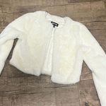 Nordstrom Cropped ivory white fur soft jacket Photo 2