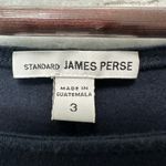 James Perse Navy Cap Sleeve Dress Size 3 US L Cotton Modal Casual Minimalist Photo 3