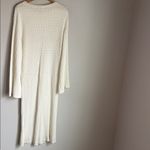 Toteme Cable wool blend Knit Midi Dress Small White Photo 2