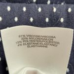 Anne Klein  Womens Trouser Size 6 Navy Polka Dots Slim Ankle Pull On Stretch Pant Photo 6