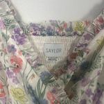 Saylor  Floral Teryn Print crop puff sleeve floral smocked back top size XS Photo 3
