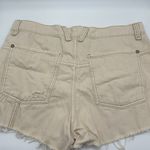 Free People  Now or Never Denim Cream Shorts Size 28 Photo 5