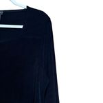 Chico's  Travelers Top Womens XL Black Slinky Stretch Square Neck Blouse Photo 2