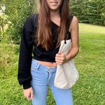 The Vintage Shop One Shoulder Sweatshirt - Black Photo 3