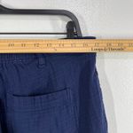 Old Navy  Slouchy Tapered Pants Womens 12 Navy Blue 100%‎ Cotton Lost At Sea Photo 6