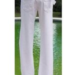 Cache  White Black Orchid Boyfriend Organic Denim Pant Distressed NWT $138 Photo 5