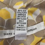 Diane Von Furstenberg  Silk Sleeveless Floral Midi Dress Women’s Taupe Yellow Photo 7