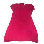 Vintage y2k Pointelle knit Deadstock tunic Red Size M Photo 0