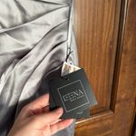 Mac Duggal  Satin Sleeveless Faux Wrap Ruched Gown Photo 6