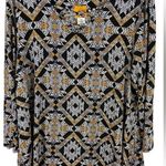 Ruby Rd  Mixed Geometric and Animal Print Tunic Top Women’s Size Medium Photo 2