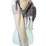 EXPRESS  oversized squares fringe fluffy scarf Photo 0