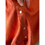 NWOT AZULU Button Up Short Sleeve Blouse Size XSmall Orange Photo 5