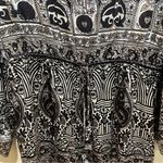 Calypso St. Barth Long Sleeve Silk Dress Black Grey White Size Medium Photo 4