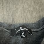 Lulus Fashion Win Charcoal Grey Long Balloon Sleeve Pullover Mini Dress Sz M Photo 6