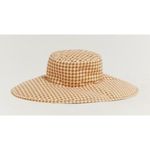 DISSH Gaia Mango Geo Wide Brim Hat NWT Sz. O/S Orange Photo 1