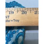 La Femme Dress Strapless Teal Sweetheart Formal Medium Chiffon FLAW Photo 9