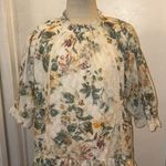 Anthropologie ANTHRO Pilcro Mock-Neck Cream Multi Floral Ruffle Hem Lined Mini-Dress EUC L Photo 8