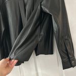 DKNY Faux Leather Cropped Shirt Jacket Photo 5