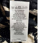 French Connection Printed Strapless Square Neck Dress Black Cream 2 Photo 4