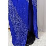 Jazz Couture Designs by Adagio Bella Long Silk Beaded Formal Gown Blue Size 14 Photo 11