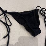 Women XS solid Black custom made bikini bottom side spaghetti straps Photo 1