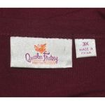 Quacker Factory Womens Plus 3X Maroon Sequin Tunic Thin Knit Shirt Party Holiday Photo 7