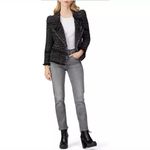 IRO French Designer  Diana Tweed Jacket Black Silver Fringe Puff Sleeves Paris Photo 12