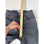 RE/DONE Originals High Rise Ankle Crop Jeans Faded Black 25 Raw Hem Button Fly Photo 5