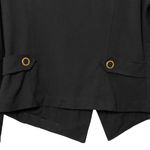 CAbi  Womens Black Asymmetrical Zip Up Snap Moto Pockets Cardigan Jacket Size‎ S Photo 7