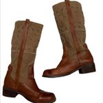 Paris Blues Pull On Leather/Canvas Studded Boots Photo 7