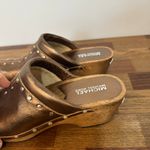 Michael Kors  Womens Clogs 6.5 Wooden Heel Stud Slip On Copper Bronze NEW Mule Photo 5