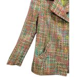 Komfit Colorful Tweed Double Breasted‎ Blazer Size Large Career Retro Old Money Green Photo 6