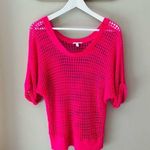 Delia's dELiA*s Open Knit Pullover Top Pink Sz XS Photo 0