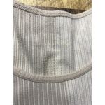 Free People  Intimately Crop Top Two Toned Stretch Ribbed XS/S Short Sleeve Beige Photo 2