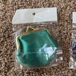 Lot Bundle Pair Floral Flower Embroidered Coin Purse Pouch NEW Stocking Stuffers Photo 2