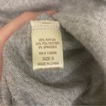 Liberty Love Cropped Gray Lightning Bolt Soft Turtle Neck Sweater Size S Photo 2