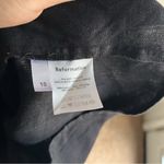 Reformation  Kora Linen Off Shoulder Mini Dress Black Sz 10 Photo 5