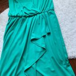 Mint Green Ruffle Shoulder Bow Tie Knee Length Cocktail Party Formal Dress NWOT Photo 7