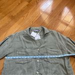 ZARA Green Cropped Relax fit Boxy Button Down Linen Shirt summer slouchy Sz XL Photo 7