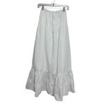 Peixoto Resort Wear Riley 100% Cotton Lined Maxi Skirt in White Photo 2
