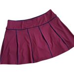 Original Penguin NWT  Multi Piped Pleated Skort Burgundy Blue Size XL Photo 3